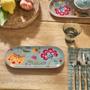 Cake Tray Blooming Tales Fantasy Blue 33.3x15.5cm