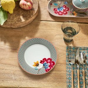 Plate Blooming Tales Blue 23cm