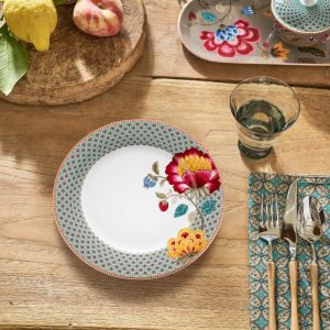 Plate Blooming Tales Blue 26.5cm