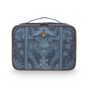 Beauty Case Square Large Kyoto Festival Indigo Blue 27x19x10cm