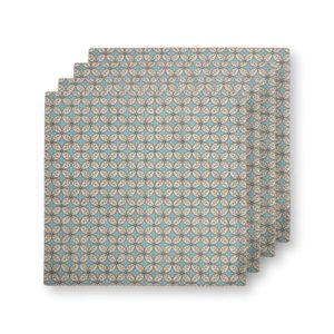 Set/4 Napkins Blooming Tales Bustani Khaki-Blue 40x40cm