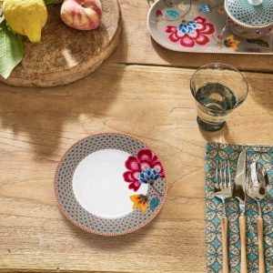 Plate Blooming Tales Khaki 21cm