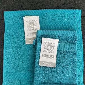 Egeria Diamant Dark Turquoise -Vaskehandske 15 x 21 cm