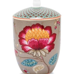 Storage Jar Blooming Tales Fantasy Khaki