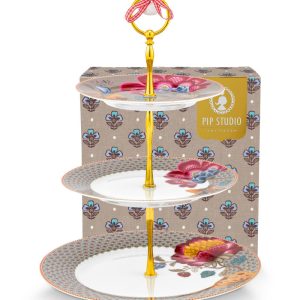 Cake Stand 3/Layers Blooming Tales Fantasy Khaki