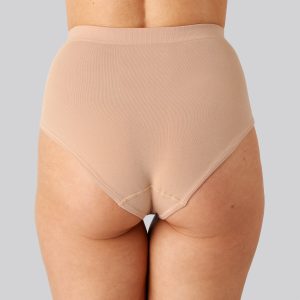 Bambus seamless maxi trusse i beige til damer - Bambuni