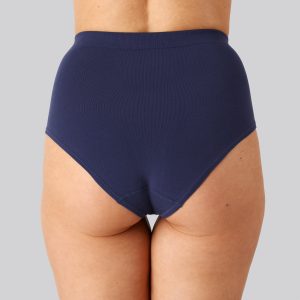 Bambus seamless maxi trusse i navy til damer - Bambuni