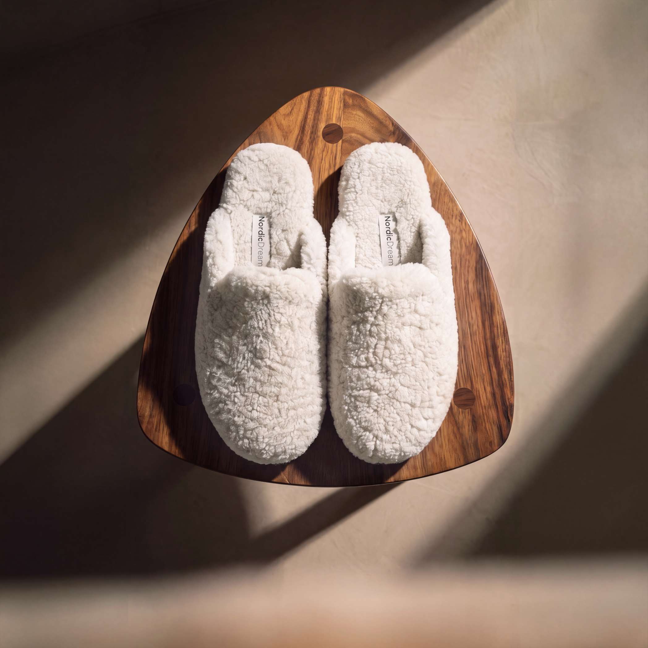 Slippers | XL (4445) | Cream wool