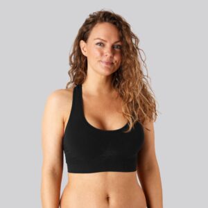 Bambus seamless BH top i sort til damer - Bambuni