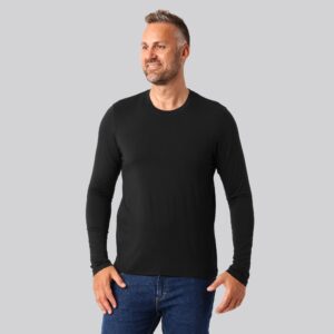 Bambus langærmet t-shirt sort mænd - Bambuni