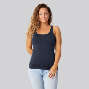 Bambus dame top navy m. bred strop - Bambuni