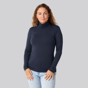 Bambus rullekrave navy damer - Bambuni