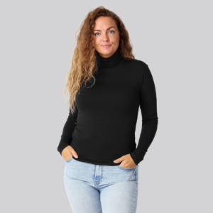 Bambus rullekrave sort damer - Bambuni