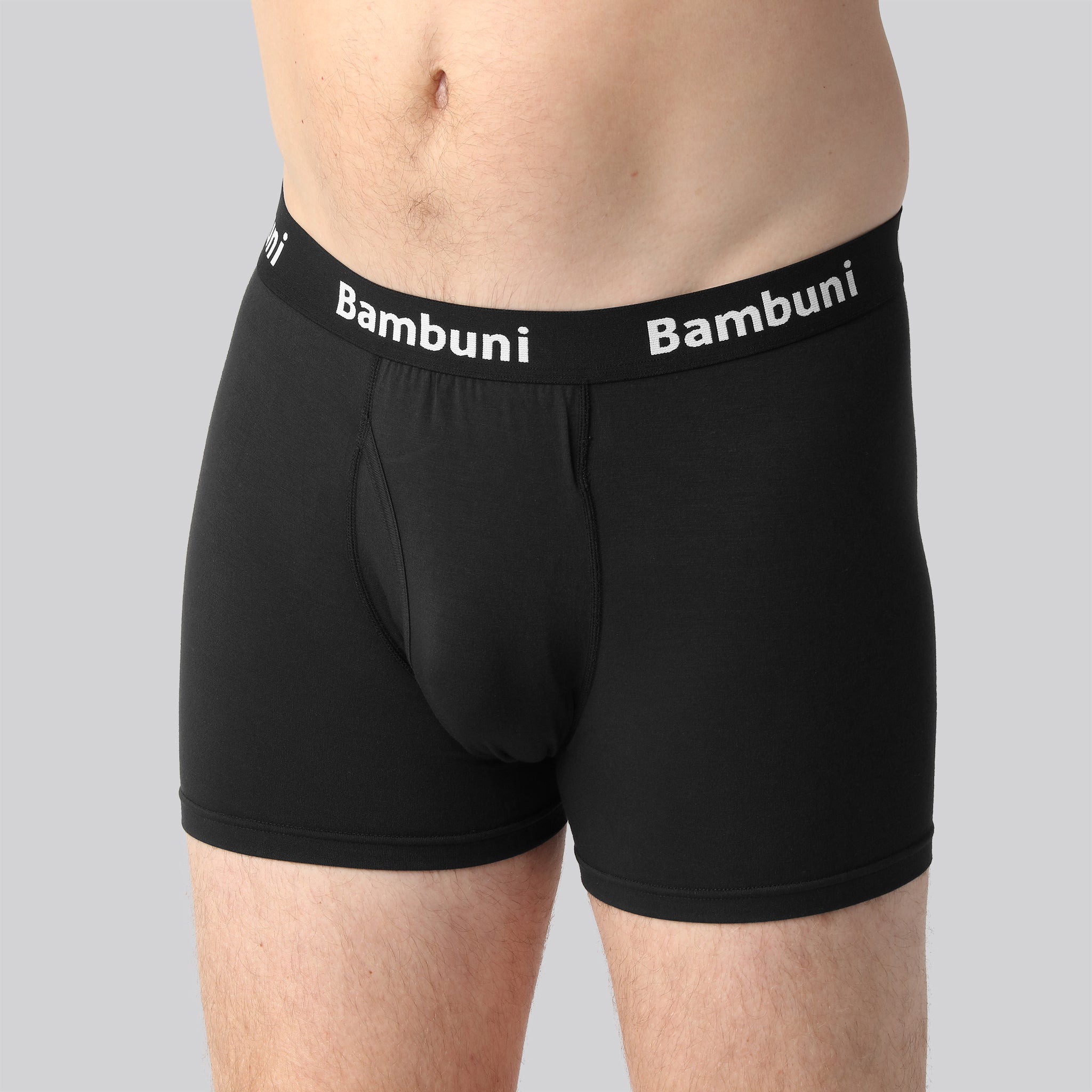 Bambus underbukser sort mænd m. gylp - Bambuni